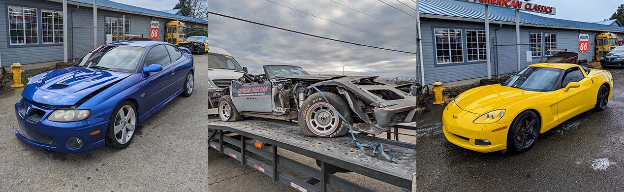 NOS (New Old Stock) parts inventoried on the shelves at All American Classics