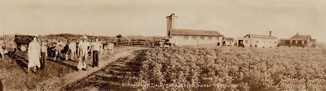 Vintage photo of the All American Classics property when it was a dairy, circa late 20s or early 30s